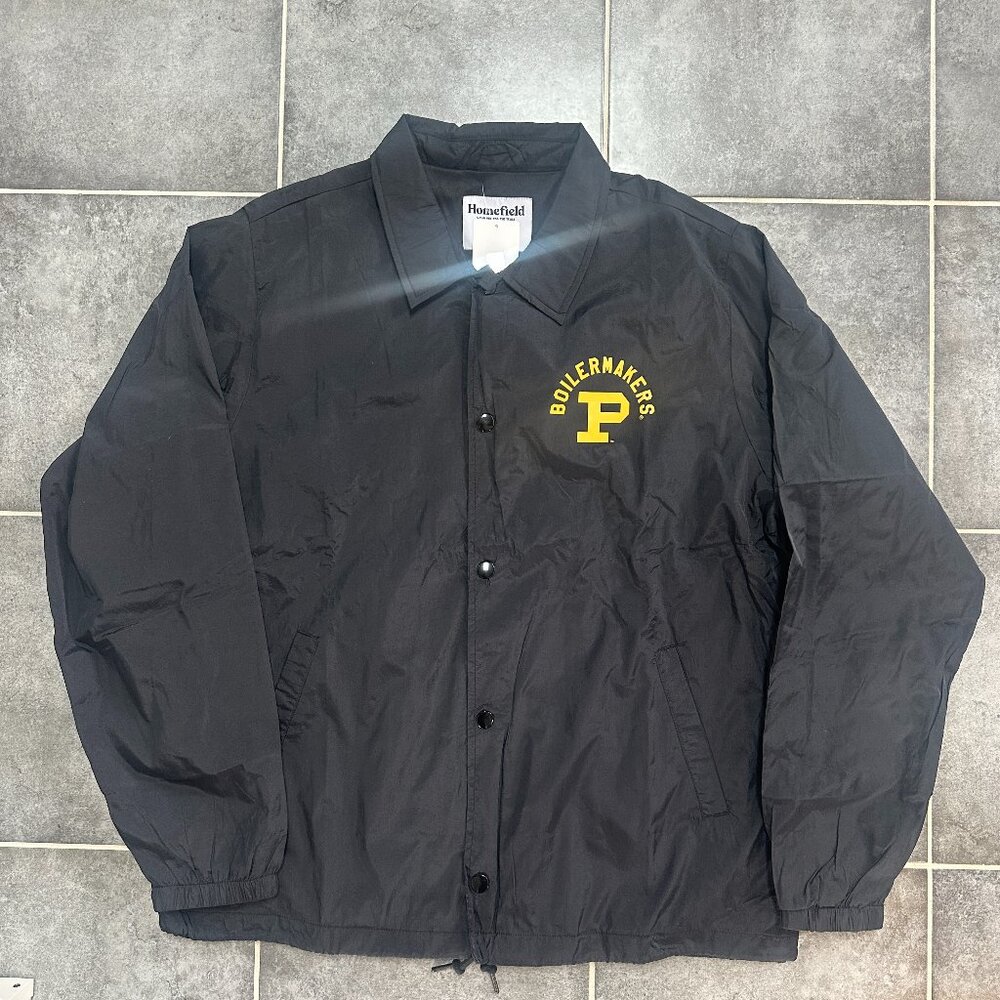 NWT New Homefield Purdue Boilermakers Block "P" Coaches Jacket Men